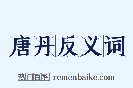 唐丹反义词是什么意思的图片